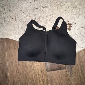 VSX Black Zip Up Sports Bra